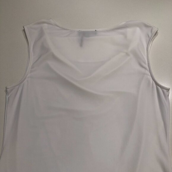 Donna Karan New York Sleeveless Cowl Neck Top in White Size M - Picture 5 of 12